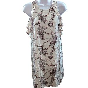 Miss Shop Cream and Red Floral Mini Dress